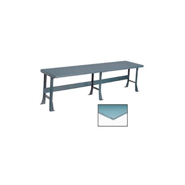 Global Industrial Extra Long Workbench, 120 x 36in, Flared Leg, Steel Square Edge 500375 - main